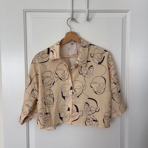 Verge Girl button up crop top